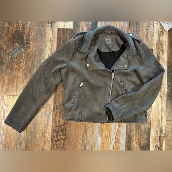Motorcycle Biker Jacket (Faux Suede) - Picture 2 of 10